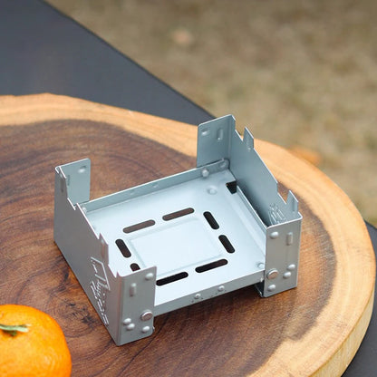 Outdoors Portable Solid Alcohol Fuel Folding Furnace Mini Picnic Burner Galvanized Iron Camping Stove Cooking Camping Equipment