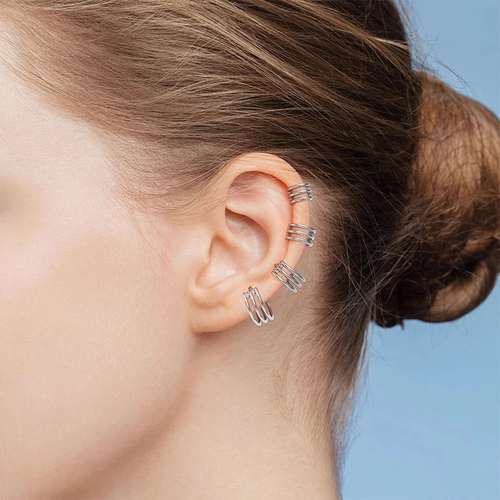 ASTM F136 Titanium 16G Hinged Nose Ring CZ Septum Clicker Cartilage Hoop Earrings Tragus Rook Daith Conch Helix Piercing Jewelry