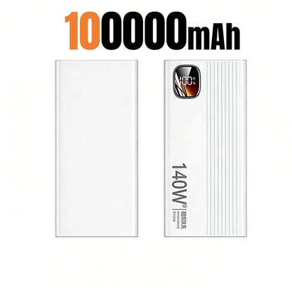 Lenovo 140W 500000mAh Power Bank Super Fast Charging Large Capacity Intelligent Digital Display Power Bank For IPhone For Xiaomi