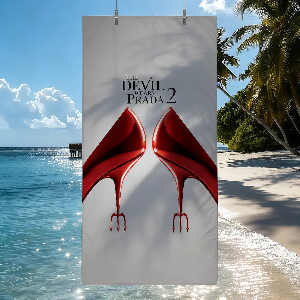 Movie The Devil Wears P-Pa-Prada-S 2 Towel Quick Drying Beach Towels Are Suitable For Swimming Pools Camping Yoga And The Gym
