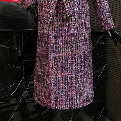 Female Overcoat 2025 New Fashion Lapel Women Woolen Coat Autumn Winter High Quality Temperament Women Woolen Coat Overcoat Y249