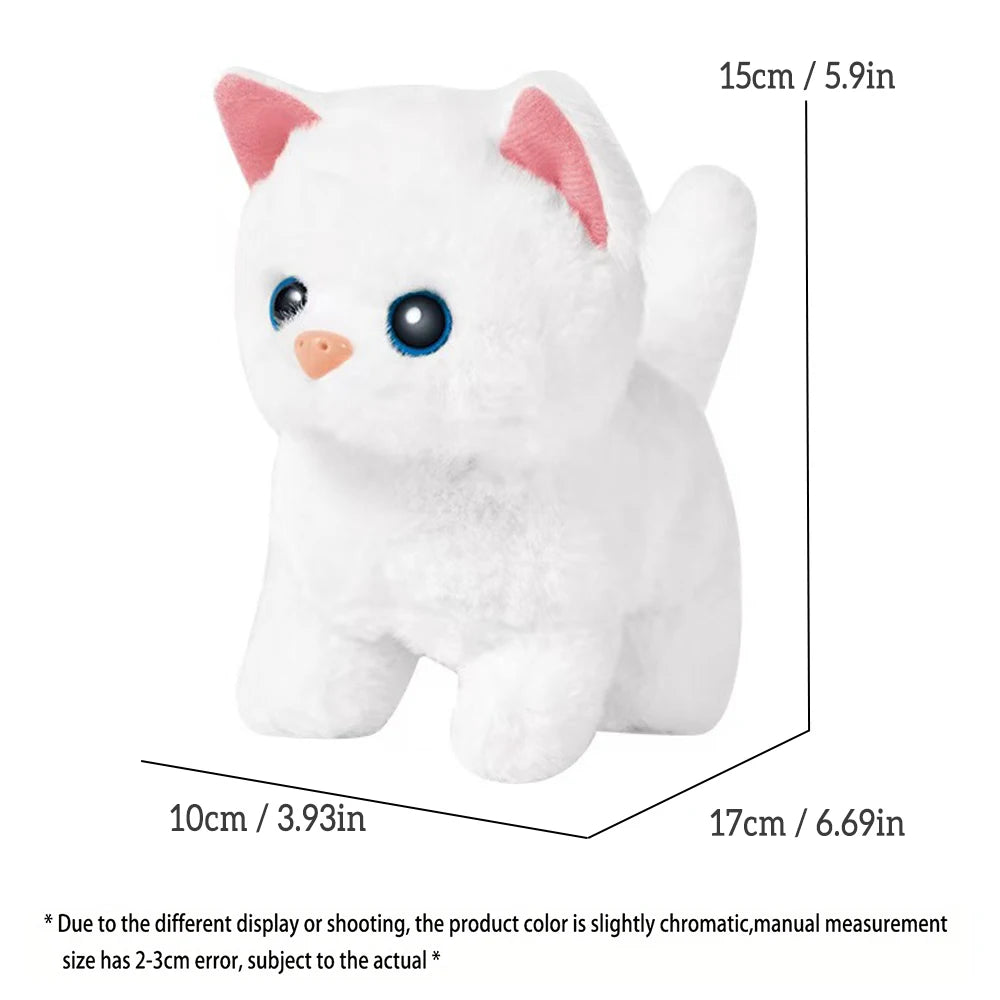 Pet Companion Battery Operated Toy Plush  pet electronic interactive toy  walking barking wagging tail Simulation model  Cat