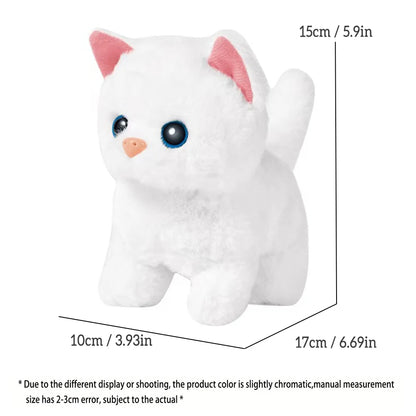 Pet Companion Battery Operated Toy Plush  pet electronic interactive toy  walking barking wagging tail Simulation model  Cat