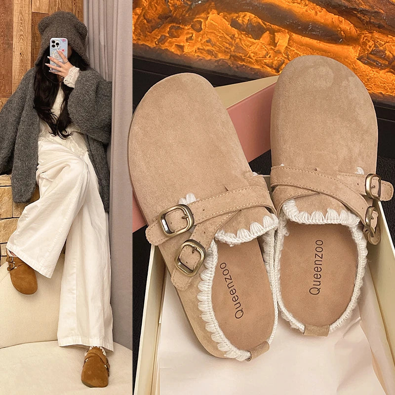 Flats Slippers for Women Wearing Retro Casual Height Increasing High Aesthetic Value Women Shoes Thick Soled Shoes