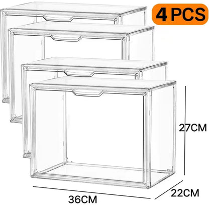 Multifunctional Foldable Storage Box Organizer for Figurines, Jewelry, Makeup, Blind Box, Bag Display – Super Big Acrylic Case