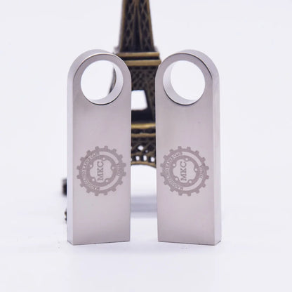 50PCS/lot Free Custom Logo Pendrive 16GB USB Creative Metal Key USB 2.0 Flash Drive Pendrive 4GB 8GB 32GB 64GB Memory Stick