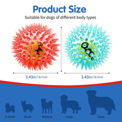 Pet Dog Toy, Rubber Tennis Ball, Prick Ball, Squeaking, Grinding Teeth, Relieving Boredom, Accompanying Various Dogs of All Size