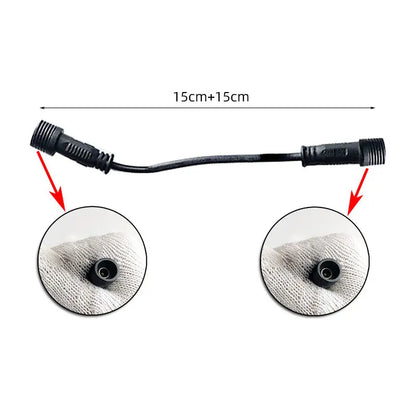 IP67 Solar Light Conversions 1 to 2 Splitter DC To 2Pin Plugs Intelligent Triage Universal Waterproof Connector Male Female Wire