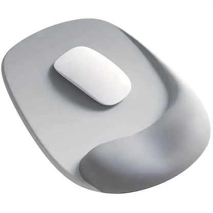 Ergonomic Mouse Pad with Wrist Support Memory Foam Mouse Mat Soft Plastic Wrist Cushion, Soft Square Hand Rest for Office