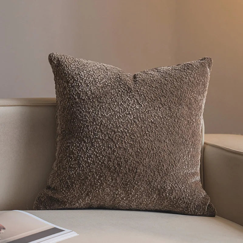 Premium Living Room Sofa Cushion Cover Chenille Texture Geometric Jacquard Pillowcase Modern High-End Pillow Covers Decorative