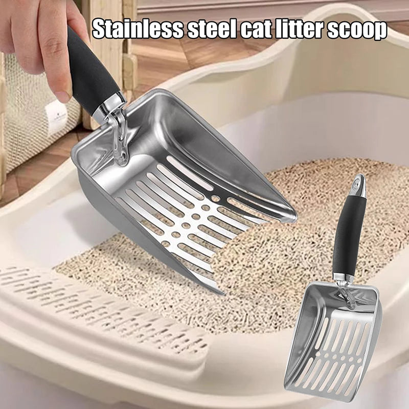 For Dog Cat Clean Feces Cat Litter Shovel Pet Cleanning Tool Pet Products Metal Long Handle Scoop Cat Sand Cleaning
