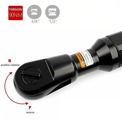 90-Degree Air Ratchet Wrench Metal Body Heavy-Duty Right-Angle Pneumatic Trigger Straight Pneumatic Wrench Wind Wrench Tool