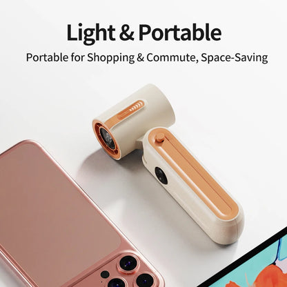 Portable Mini Handheld Fan with LED Display Semiconductor Refrigeration 120 Speeds USB Rechargeable Battery Outdoor Fan
