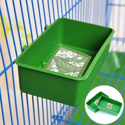1/3/5pcs Bird Food Box Parrot Feeder Bowl Cage Plastic Bird Bathtub Pet Supplies Bird Sink Bowl Bathtub Hanging Feeding Trough