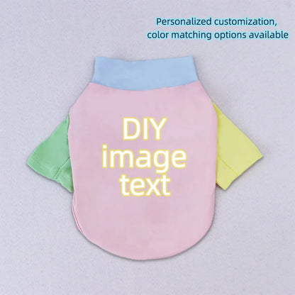1 Pc Pet T-shirt  Fashionable Cartoon Bear Soft Breathable Dog Vest Cat Casual Clothes