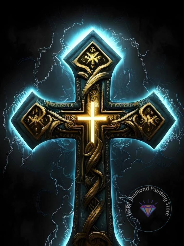 Jesus Christ Cross Diamond Painting Kit 5D DIY Diamond Embroidery Cross Stitch Handmade Art Gift Crafts Home Decor Gift