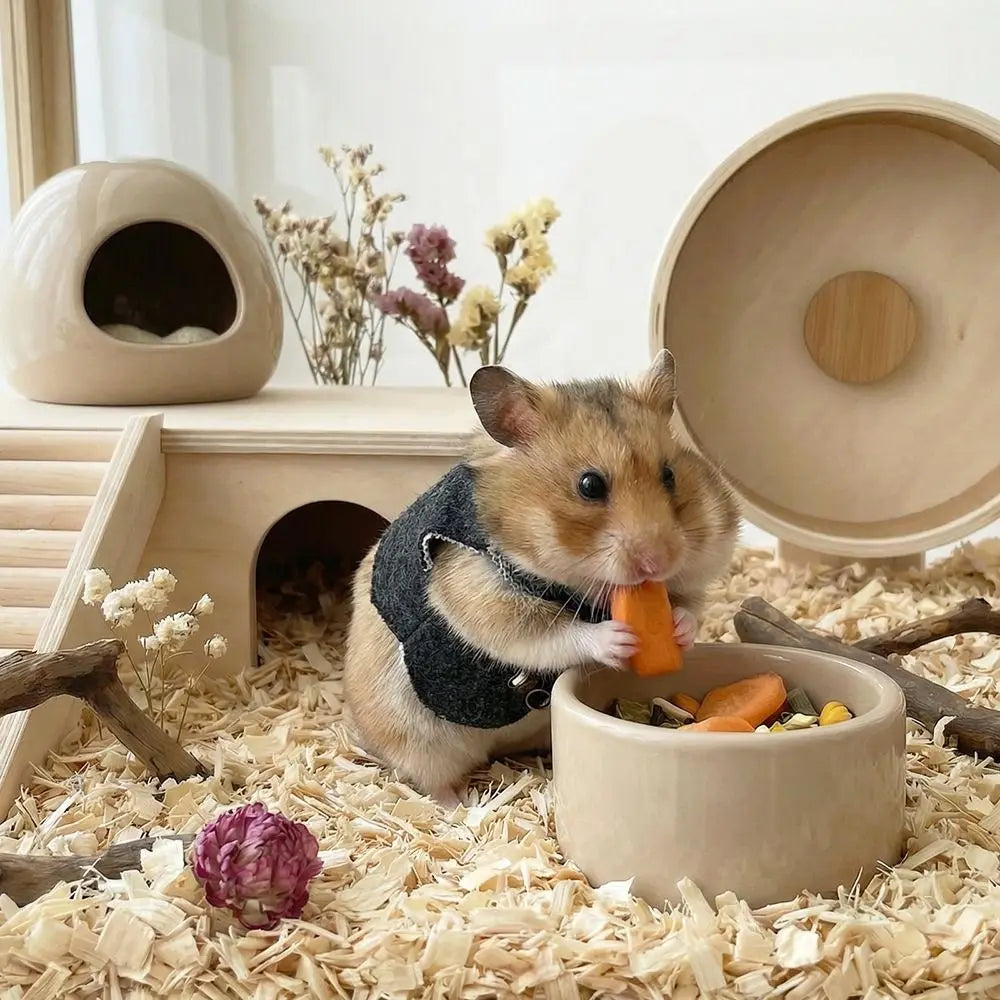 Cute Adorable Hamsters Apparel Skin-friendly with Buckle Cozy Pet Vest Warm Fabric Breathable Small Pets Clothing Photo Outfit