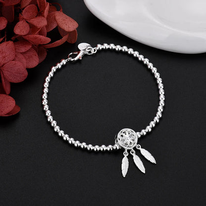Fine 18K Gold Bracelet Beads Chain Dream For Women Luxury Fashion Party Wedding Jewelry Lovers Gift Charms