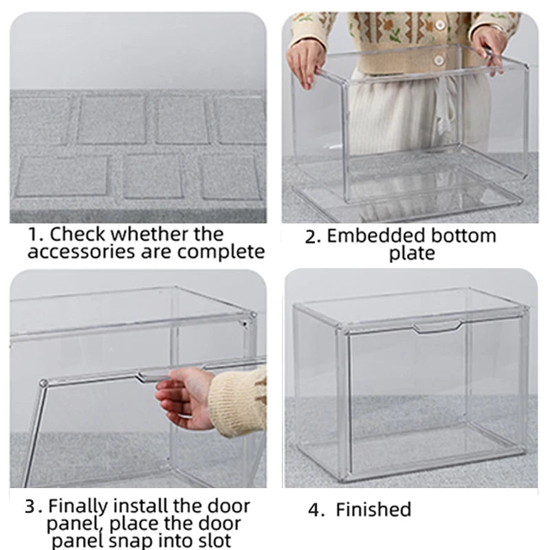 Multifunctional Foldable Storage Box Organizer for Figurines, Jewelry, Makeup, Blind Box, Bag Display – Super Big Acrylic Case
