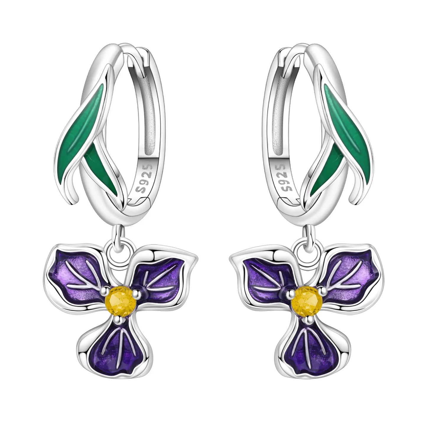 MISEFF S925 Sterling Silver Earrings Multiple Styles Exquisite Flower Earrings Original Fashion Jewelry Birthday Gift For Women