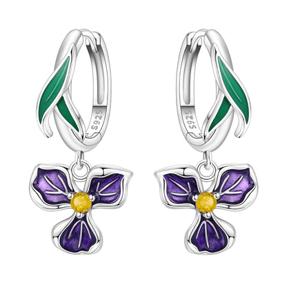 MISEFF S925 Sterling Silver Earrings Multiple Styles Exquisite Flower Earrings Original Fashion Jewelry Birthday Gift For Women
