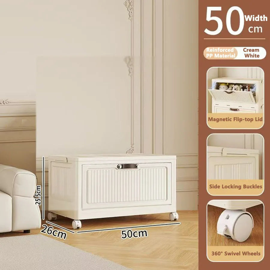Storage Cabinet Foldableing Storage Box Home Living Room Toy Cabinet Storage Rack Snack Cabinet Organizer Box Kitchen Storage Cabinet Folding Storage Cabinet Organizer