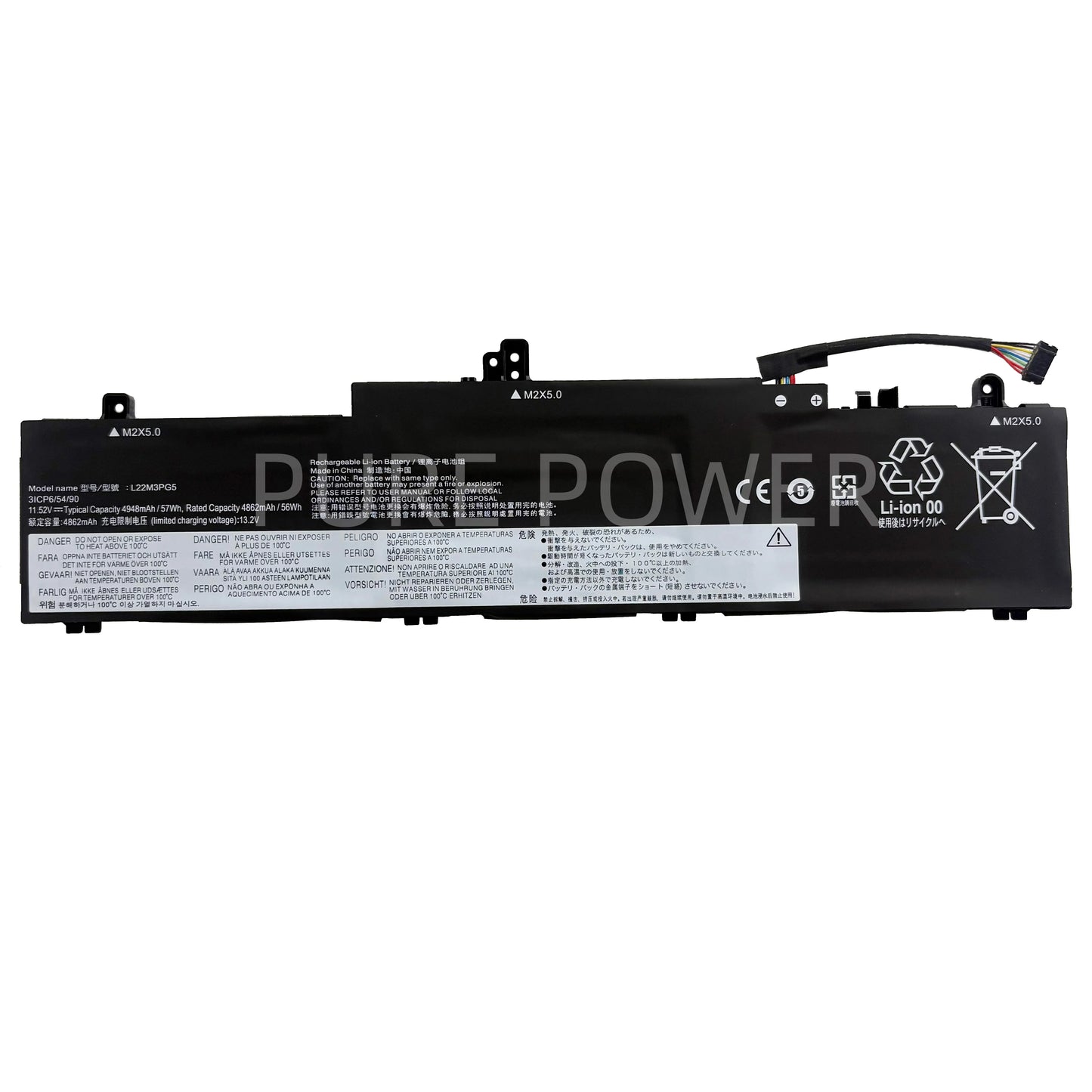 Full Capacity L22L3PG5 L22M3PG5 Laptop Battery For Lenovo ThinkPad E14 G5 E16 Gen 1 11.52V 4948mAh 57Wh L22B3PG5 L22C3PG5