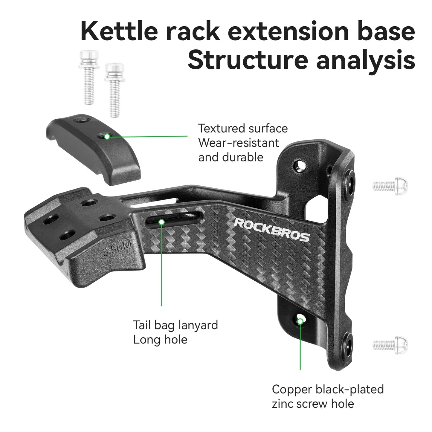 ROCKBROS Imitation Carbon Fiber Bicycle Water Bottle Holder Adapter Saddle Double Cup Extension Stand Seat Cycling Equipment