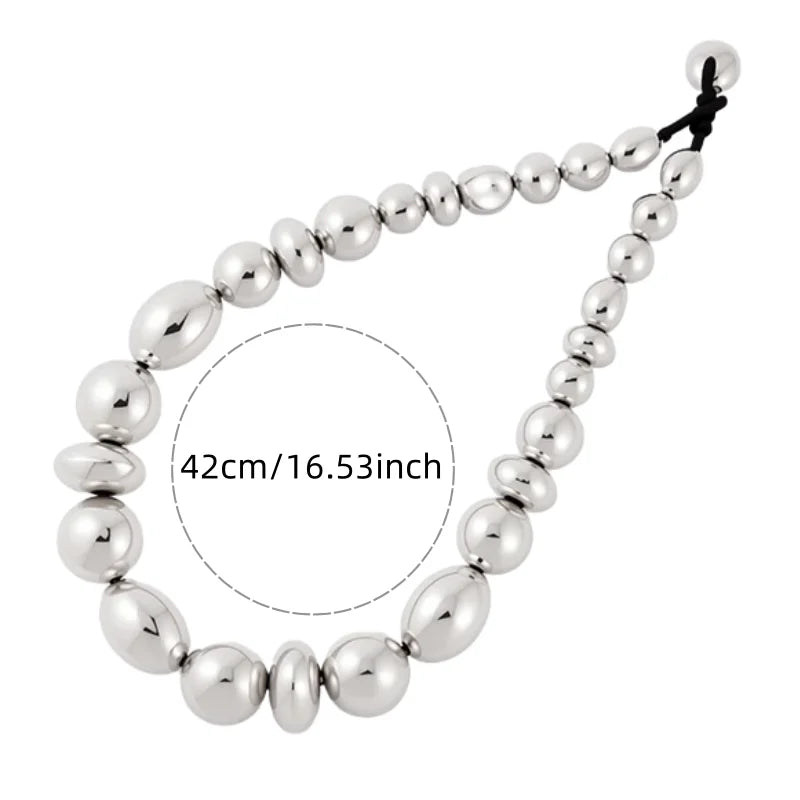 Round bead personalized necklace retro simple size bead necklace necklace necklace necklace accessories for women to wear