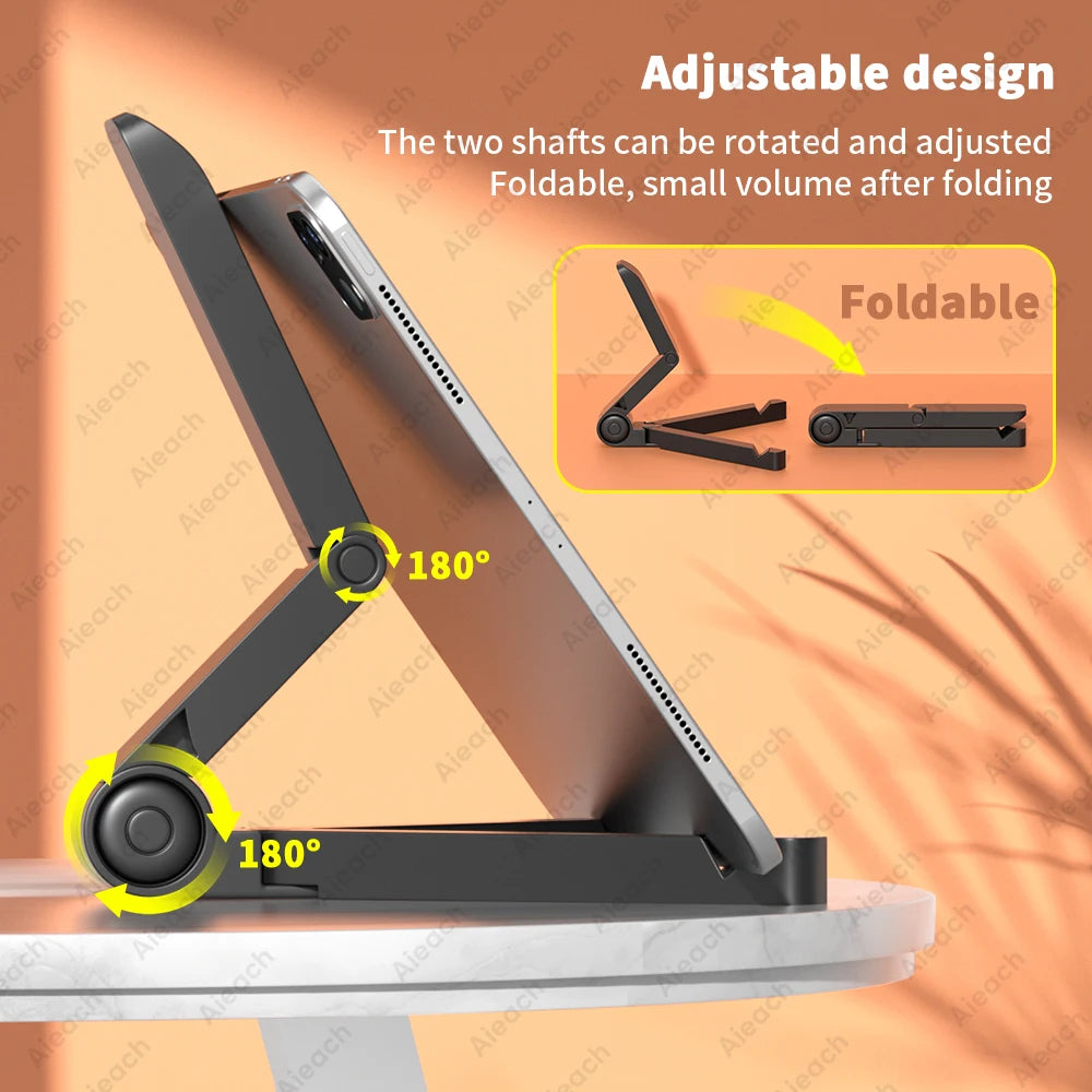 Portable Monitor Stand & Tablet Stand Holder Adjustable, Foldable, For 7 to 12 Inches Most Tablets, Kindle Fire and Smart Phones
