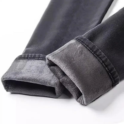 Thiened Fce High Waist Women's Jeans Elastic Stretchy Long Pants Winter Wear High Waist Cotton Stretch Denim Trousers