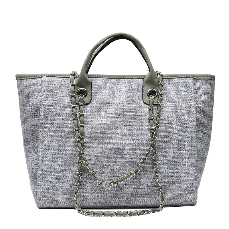 2025 Female Large Capacity New European American Bucket Bag Handheld Single Shoulder Diagonal Cross Chain Tote Bag