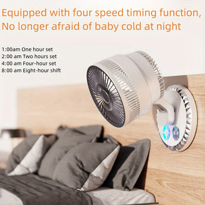 Portable air circulation fan household USB charging small fan, suitable for home, office and kitchen use.