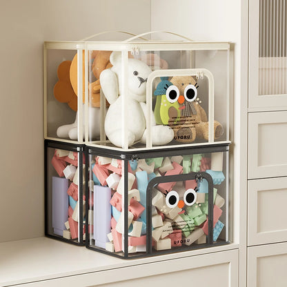 UFORU Toy storage bag large capacity basket home living room high appearance level baby wooden box finishing box artifact