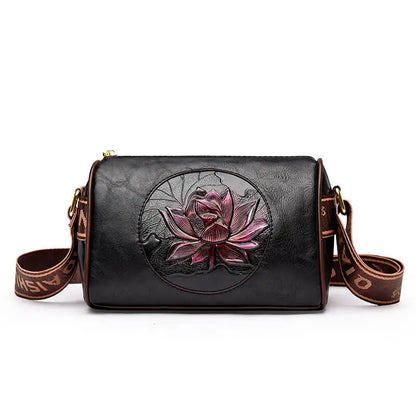 Women Embroidery Tote Bag High Quality Leather Ladies Handbags 2024 Women Shoulder Bag Small Crossbody Bags For Women Sac a Main