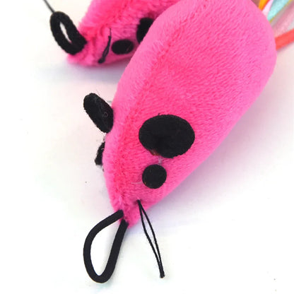 Pet Toy Small Mouse Replacement Head Funny Cat Stick Plush Toy Fishing Rod Replacement Head Cat Toys Interactive Pet Products