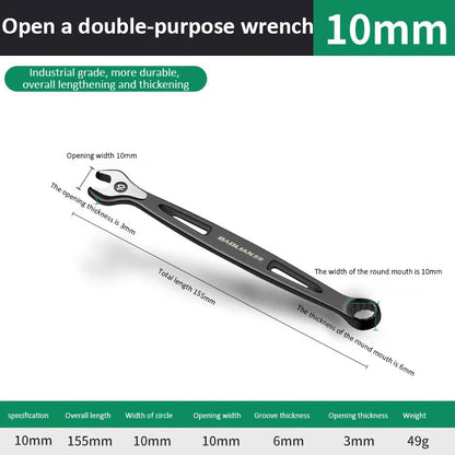 Durable Ratchet Wrench 8-32mm Universal Double Open Ends Torx Wrench Combination Wrench Fast Ratchet Wrench Auto Repair Tools
