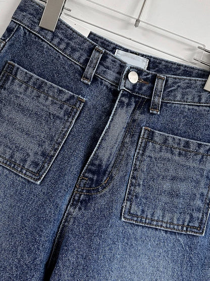 High Waist Women's Jeans Faionable Korean Design Versatile Loose Straight Leg Casual Pants Summer New Arrival Long Trousers