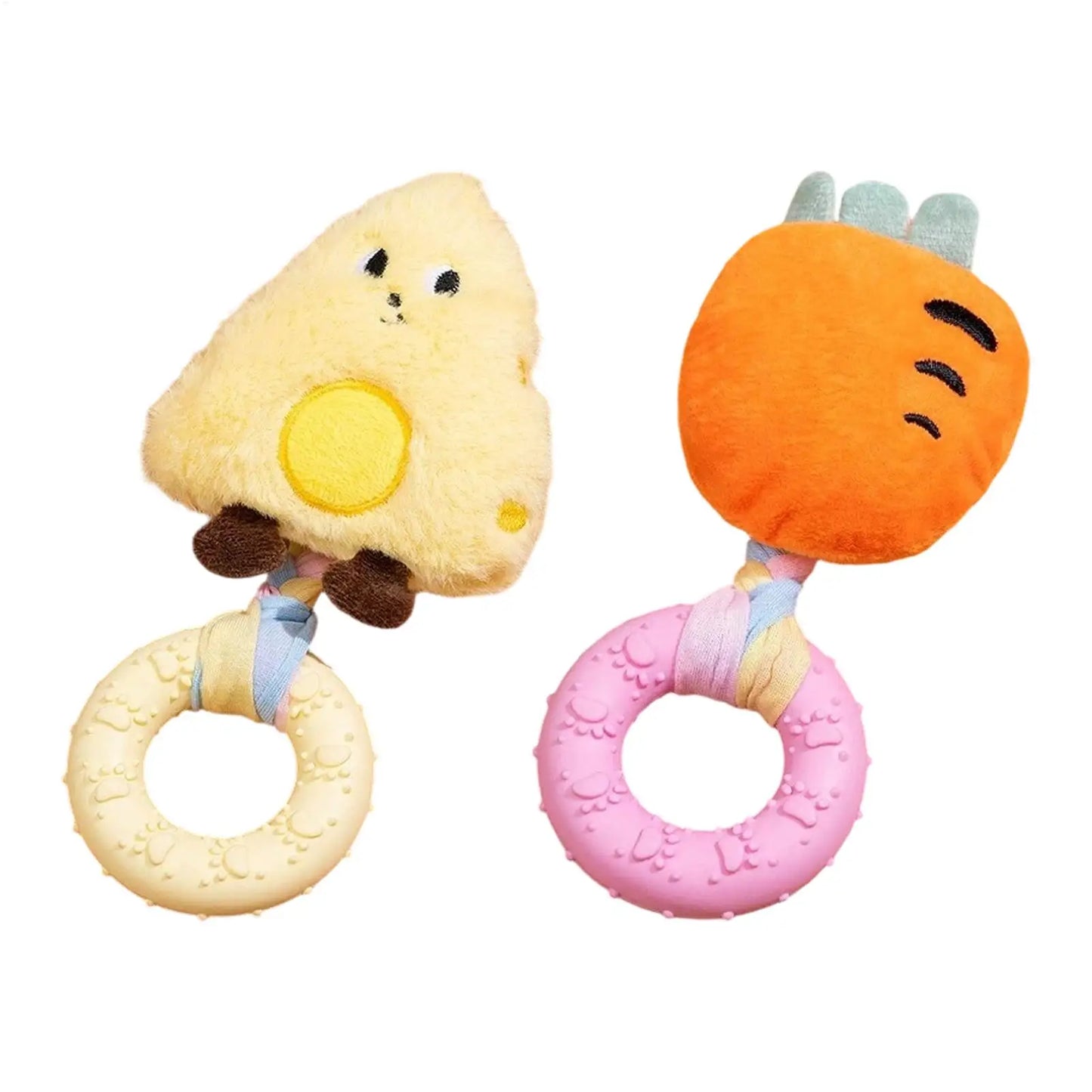 Dog Toys Rubber Plush Toys Dog Biting & Teething Relief Toys Pet Products Clean Teeth Interactive Dolls Sound Bite Pets Supplie