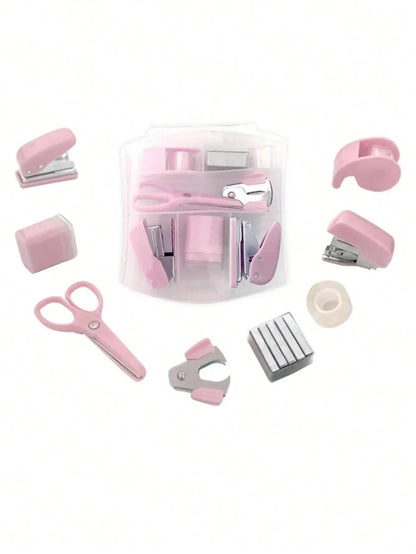8pcs Mini Office Supply Kits Mini School Supplies – includes Mini Stapler,Scissors, Staple Remover, Staples, Tape Dispenser