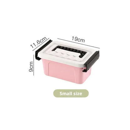 Plastic Storage Box with Cover Clothing Toy Organizer Baskets Multi-Purpose Colorful Stackable Containers Storage Bins Baskets