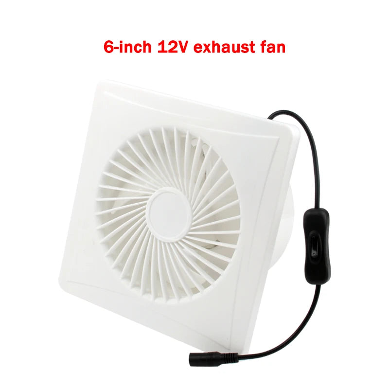 8W Solar Exhaust Fan 12V Air Blower High Speed Ventilator Energy-saving Anti-Mosquito Design Kitchen Bathroom Chicken/Duck Coop