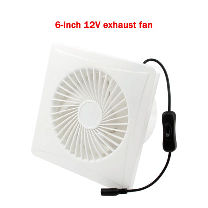 8W Solar Exhaust Fan 12V Air Blower High Speed Ventilator Energy-saving Anti-Mosquito Design Kitchen Bathroom Chicken/Duck Coop