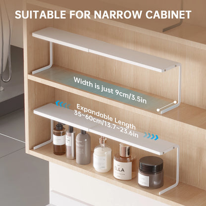 Mirror Cabinet Storage Box, Bathroom Cabinet Under-Shelf Hanging Basket Organizer, Cosmetics and Skin Care Products Bathroom Storage Rack