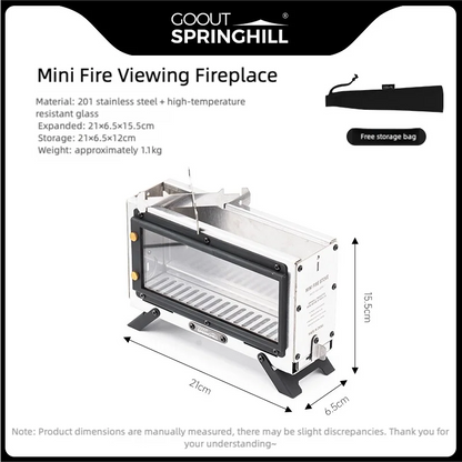 Goout Springhill wood stove Portable Firewood Square Stove Stainless Steel Outdoor Fire Heater Stove Picnic Hiking Camping