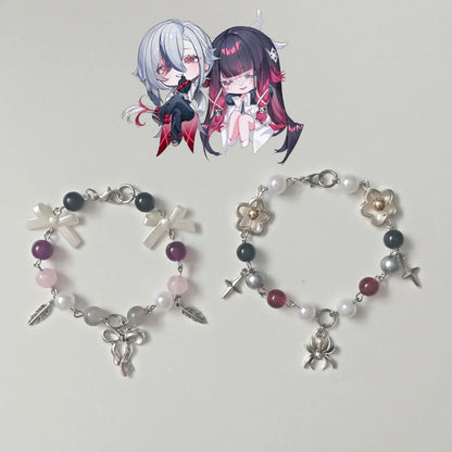 Arlecchino and Columbina bracelets made by me Handmade Y2K jewelry