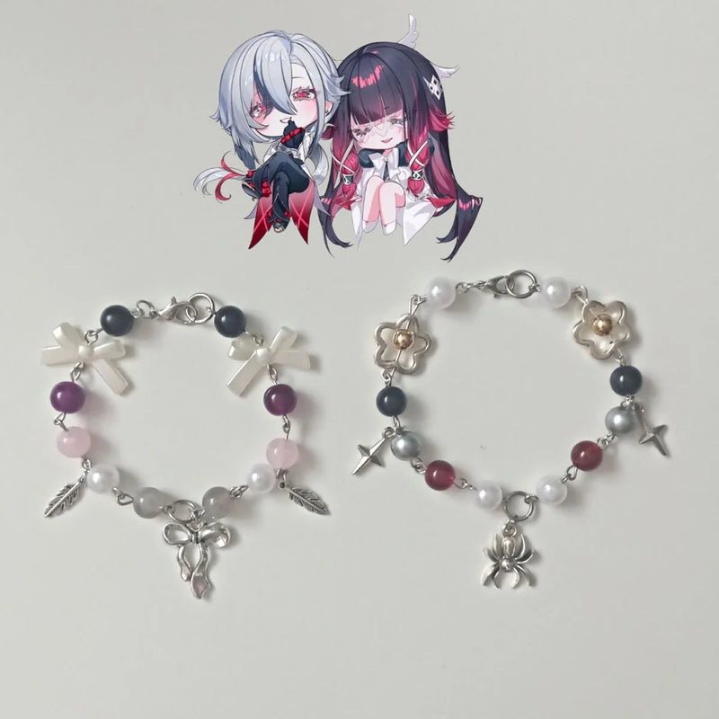Arlecchino and Columbina bracelets made by me Handmade Y2K jewelry
