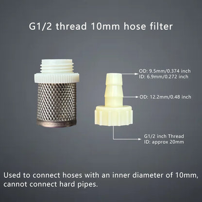 1 Set Hose Stainless Steel Filter 6mm 8mm 10mm 12mm 16mm 20mm for Fish Tank Aquarium Garden