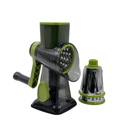 3 in 1 Multi-function Drum Vegetable Chopper Hand-operated Potato Slice Chopper Pressed Vegetable Grinder Peeled Garlic Chopper