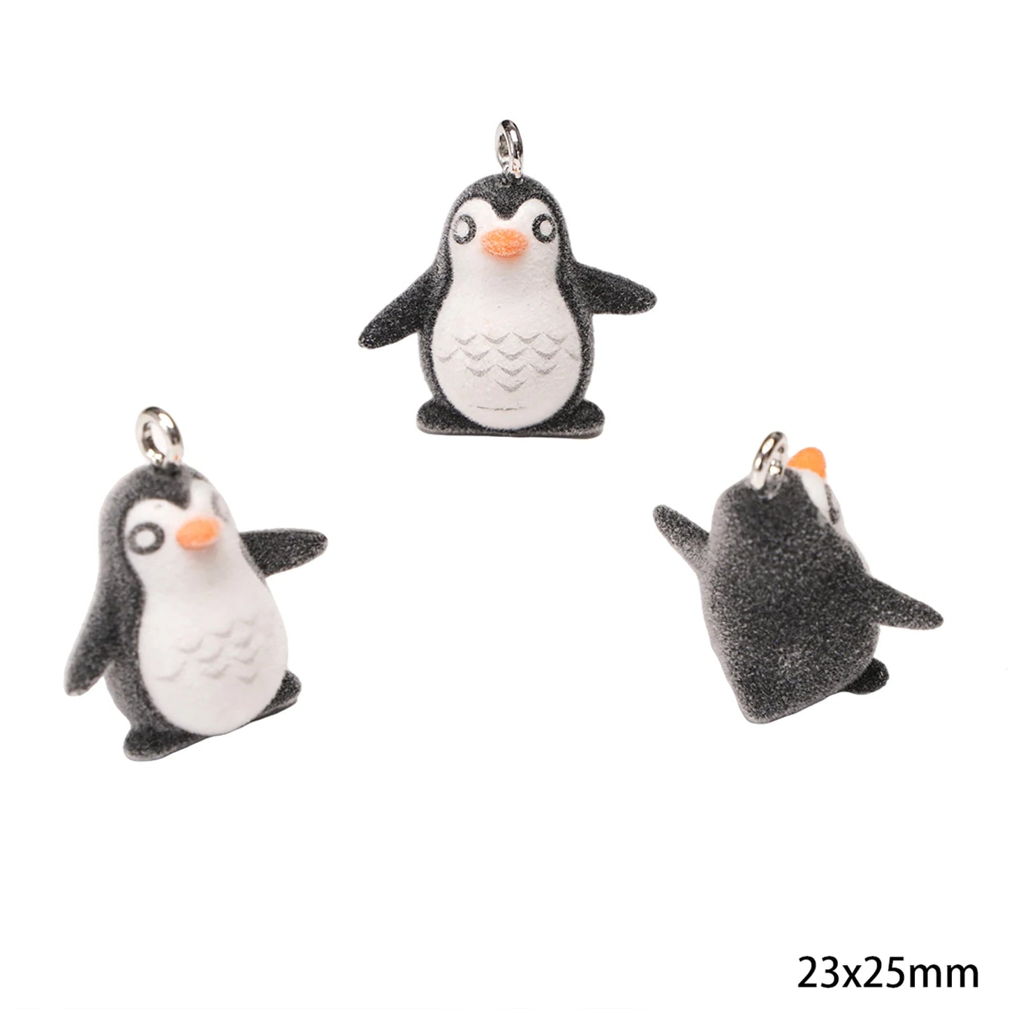 1Pcs 3D Flocking Resin Charms Cartoon Animal Pendant for Necklace Earrings Keychain Making DIY Jewelry Accessories Wholesale